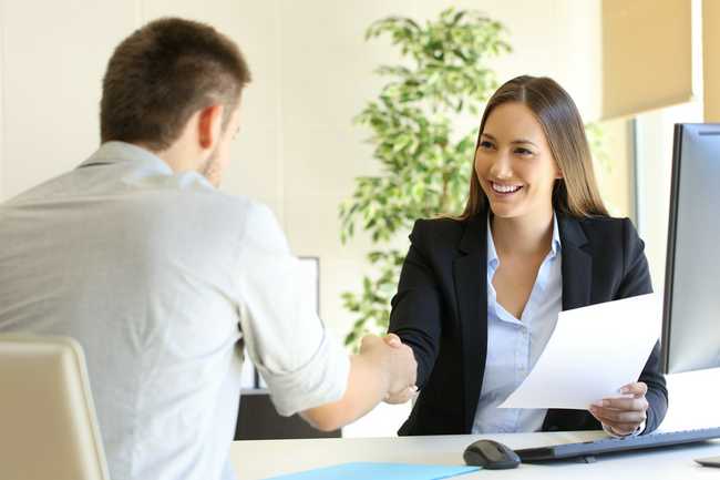 Human Resource Jobs Image of Interview and people shaking hands