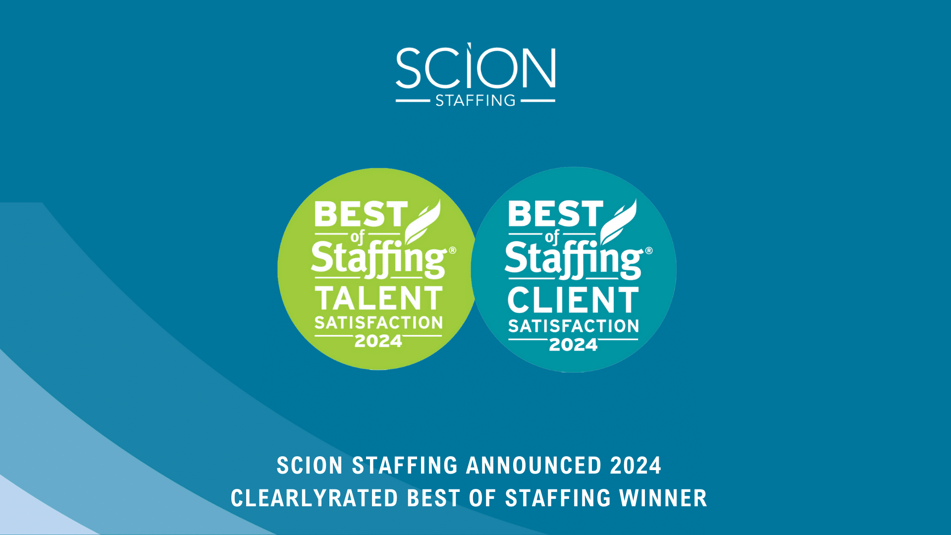 Scion Staffing Announced 2024 Clearlyrated Best of Staffing Winner